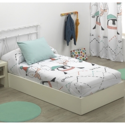 Edredón ajustable cama infantil de 90 a 180 cm PINGUIN