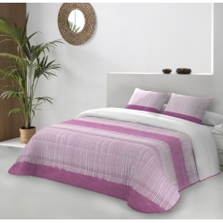 Edredón matrimonio o cama individual BALI rayas color rosa