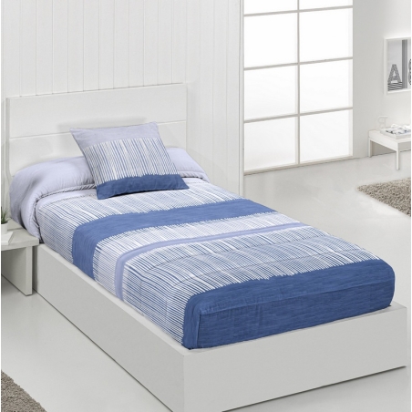 Edredón ajustable cama 135, 150, 180, 90 o 105 BALI rayas azules