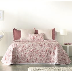 Colcha de verano barata cama 200 a 90 cm NOYA jacquard color rosa