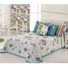 Galeria textil para cama infantil Bird con buhos de colores