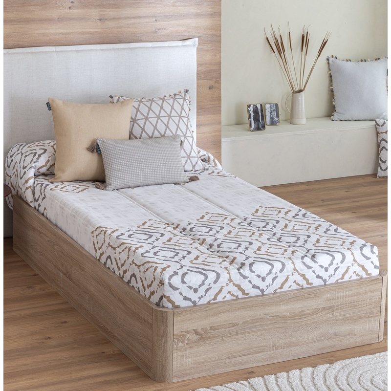 Edredón ajustable cama 105 o 90 cm LLEIDA color beige