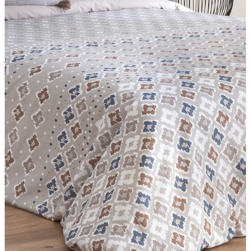 Funda nórdica con relleno cama 90 a 180 cm TOLEDO color azul o beige
