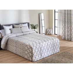 Edredón conforter cama doble o individual TOLEDO rombos azul