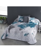 Textil de cama Mundi con paisaje mapamundi