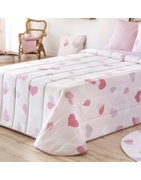 Surtido CORAZONES rosa para cama de niña