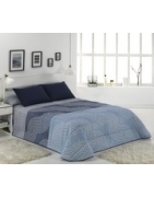 Serie de cama LIA de camatex en azul o gris