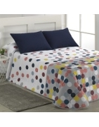 Textil de cama VILMA con esferas azul o gris