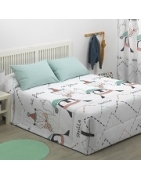 Textil de cama infantil PINGUIN y zorritos - La Cama de mi Peque