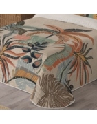 Textil de cama primaveral MOINA con palmeras - La Cama de mi Peque